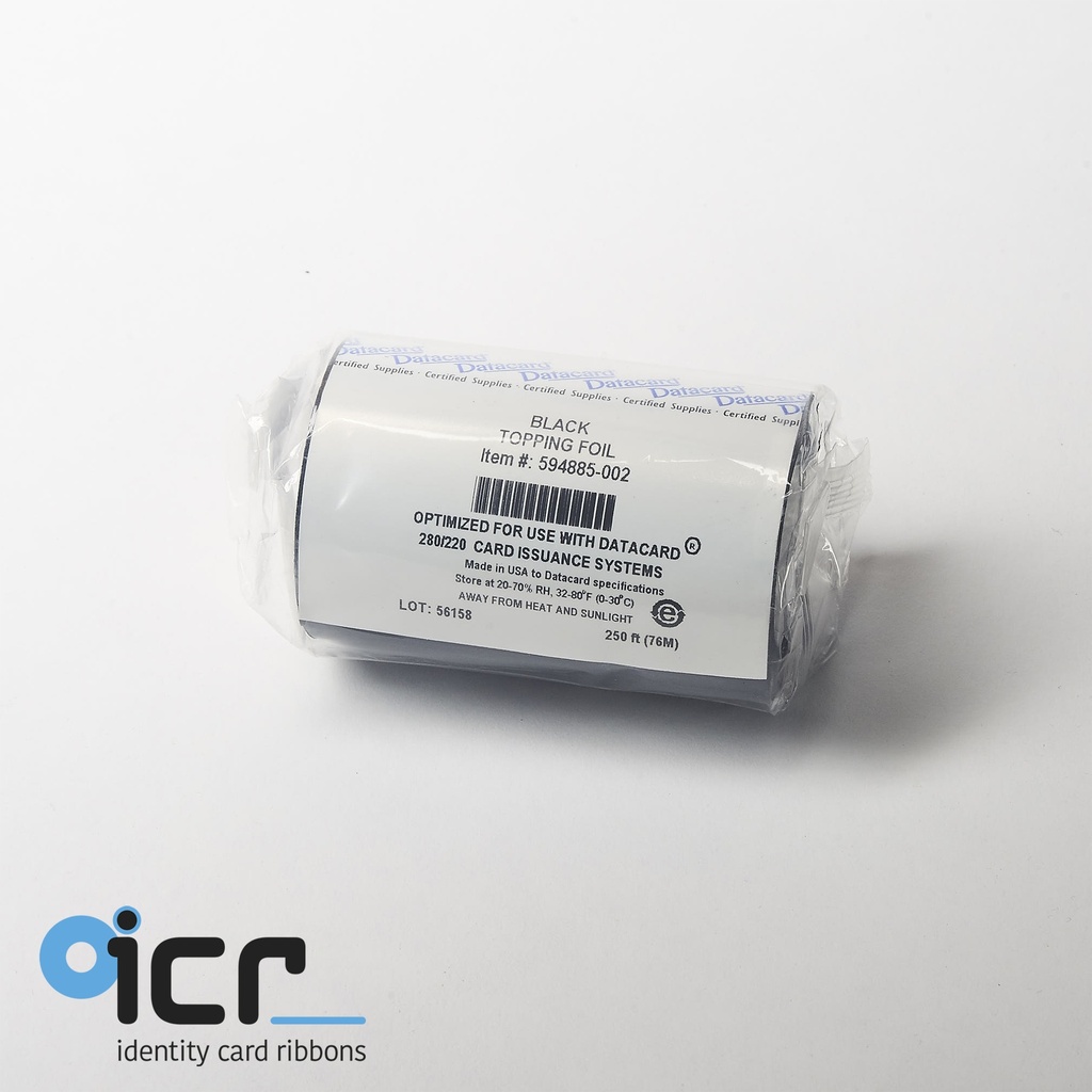 Datacard 280, Tipping foil, Black