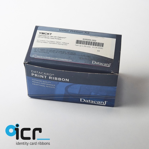 [535000-002] Datacard CP-serie, YMCK-T, 250 pr.